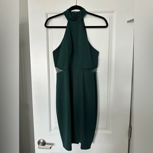 Green cocktail dress